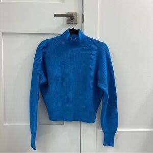 J. Crew Blue Cowl Neck Sweater with Contemporary Silhouette